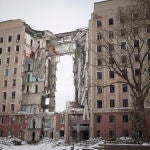Edificio destruido en el este de Ucrania tras un ataque ruso