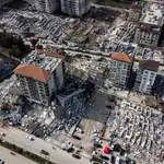 Vistas aéreas de la destrucción en Turquía tras los fuertes terremotos