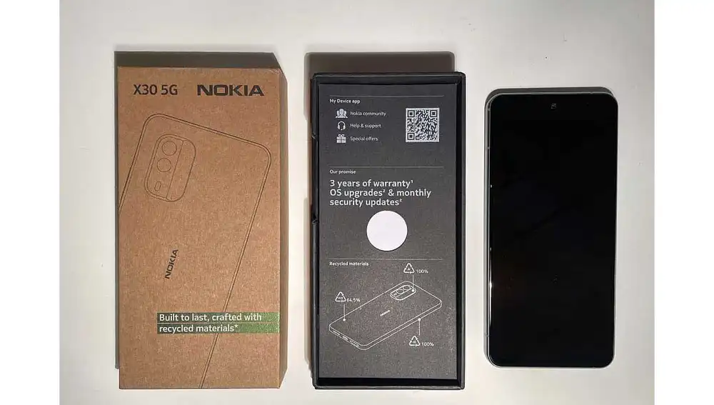 Nokia X30 5G, embalage ecológico