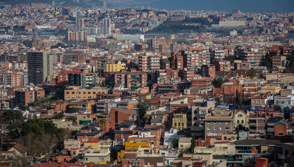 Panorámica de la ciudad de Barcelona, en Barcelona/Catalunya (España) a 30 de enero de 2020.