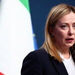 Italy's Prime Minister Giorgia Meloni press conference in Brussels
