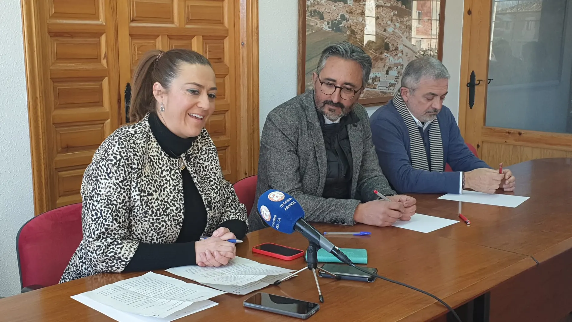 Barcones durante su visita a la localidad burgalesa