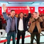 Sánchez y Espadas arropan al candidato socialista a la Alcaldía de Málaga, Daniel Pérez