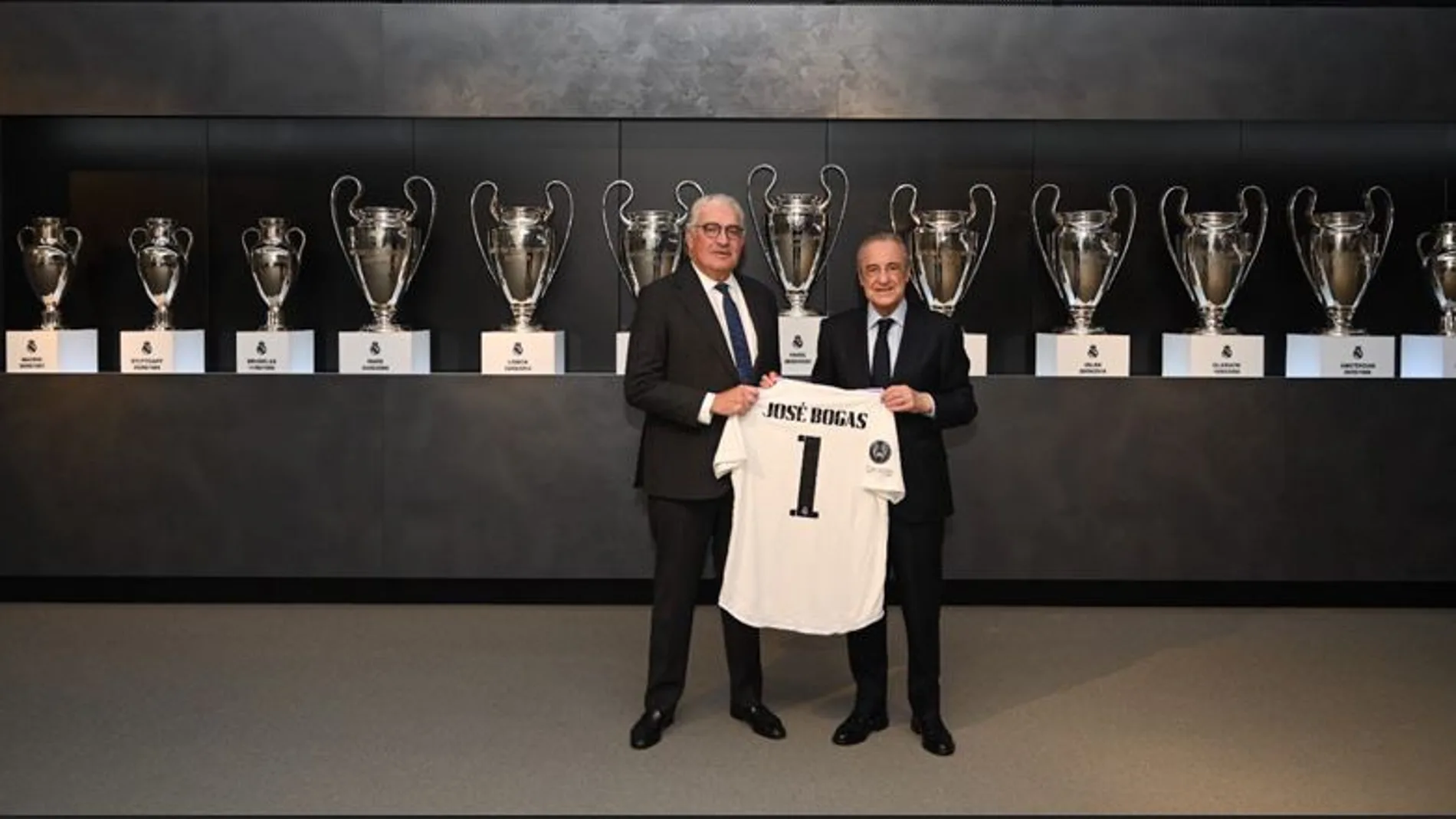 al consejero delegado de Endesa, José Bogas y el presidente del Real Madrid, Florentino Pérez
