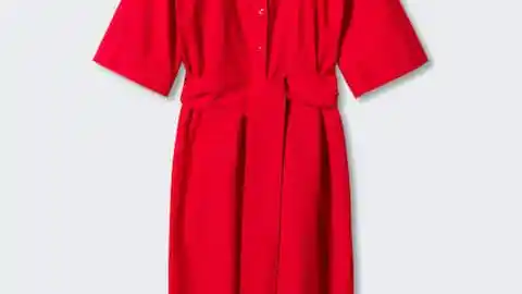 Vestido camisero rojo