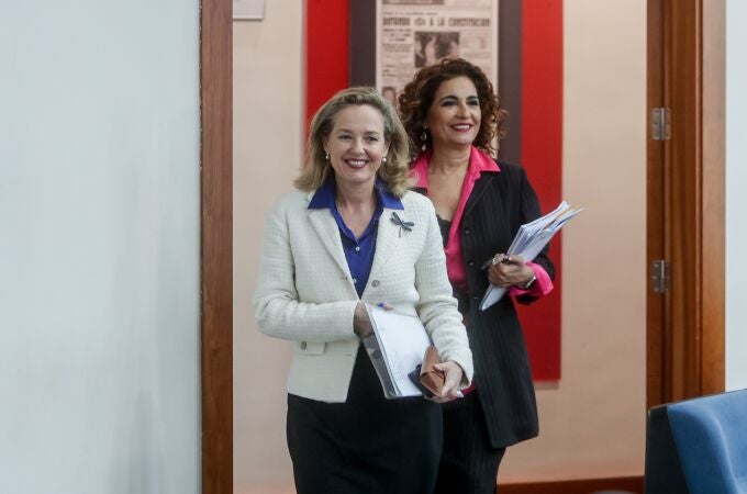 Nadia Calviño y María Jesús Montero