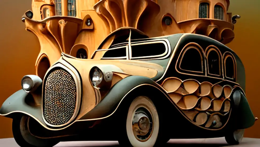 Coche inspirado en el estilo de Antonio Gaudí.