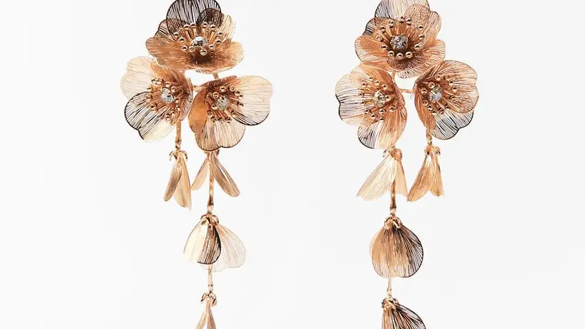 Pendientes flores.