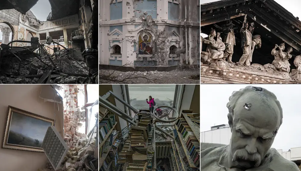 Patrimocio cultural ucraniano destrozado por las bombas