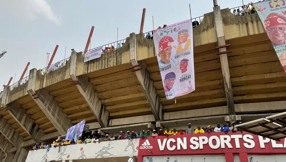 Estadio Nacional de Lagos durante el mitin del APC.