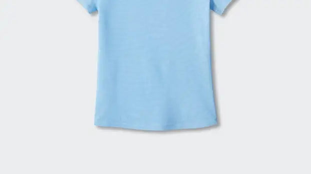 Camiseta semitransparente azul