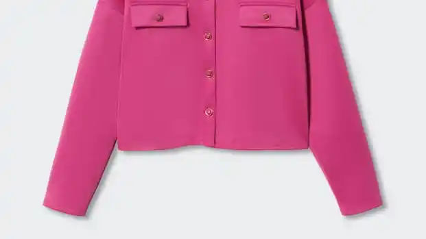 Sudadera bolsillos rosa