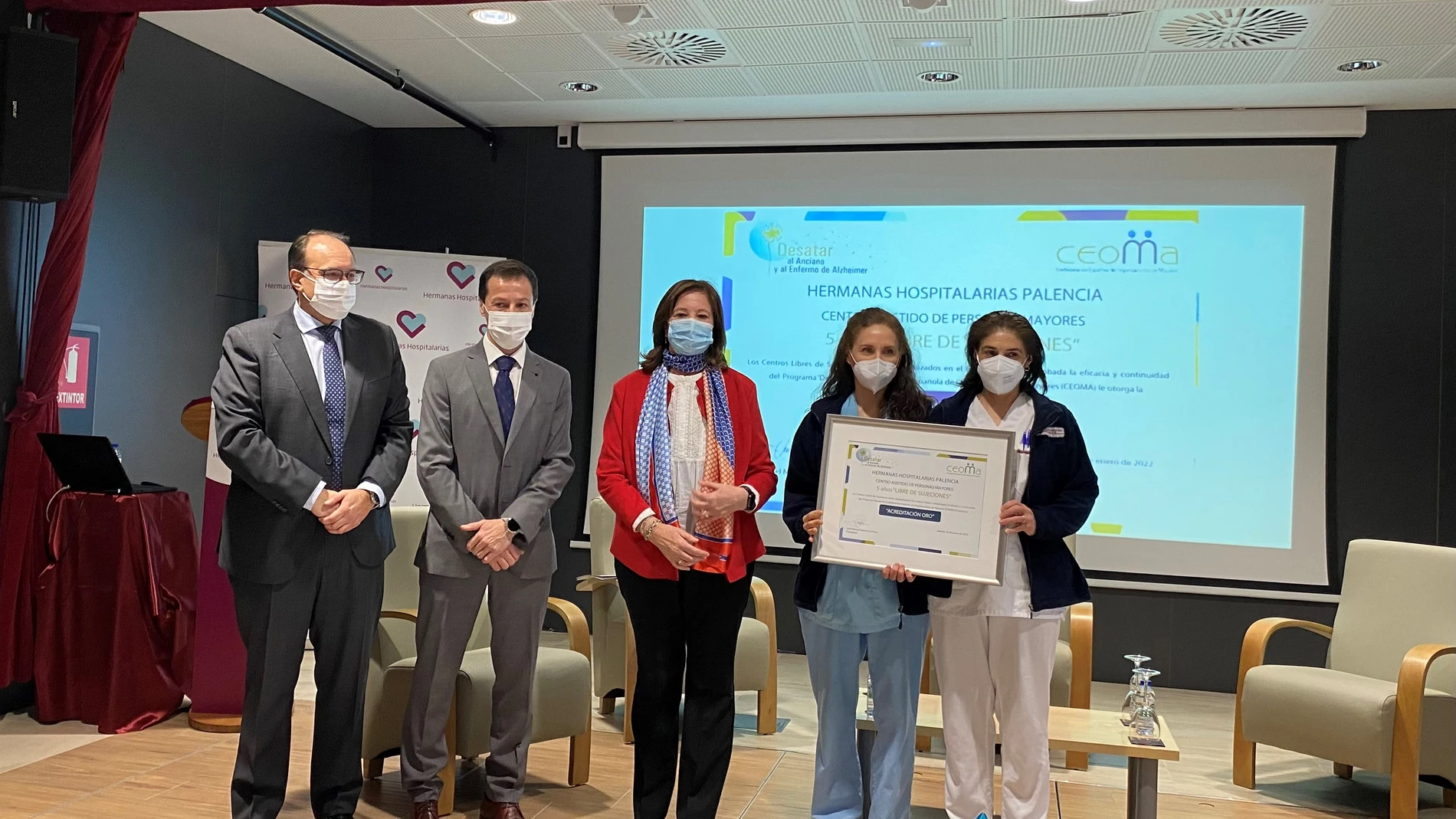 Hermanas Hospitalarias de Palencia reciben la "Acreditación Oro" por este proyecto sin sujeción