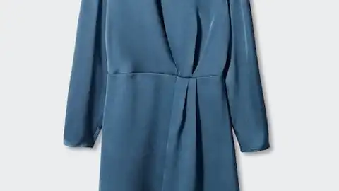 Vestido satinado azul