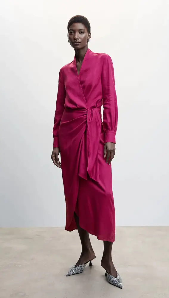 Vestido cruzado de Mango