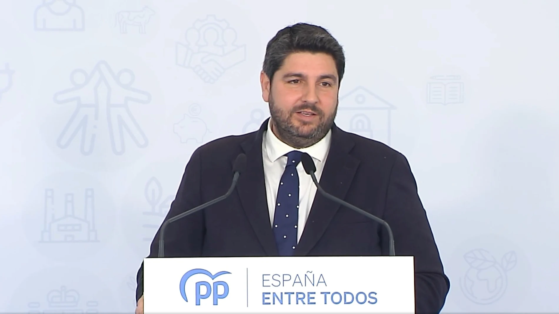 El presidente de la Región de Murcia, Fernando López Miras 