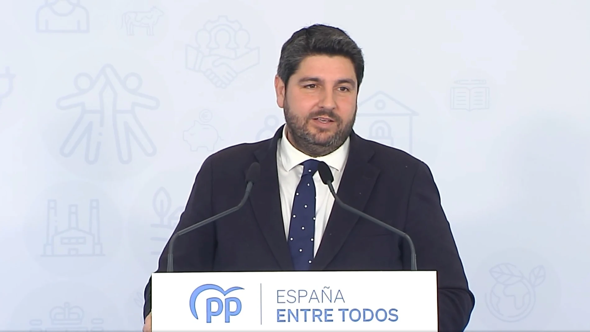 El presidente de la Región de Murcia, Fernando López Miras