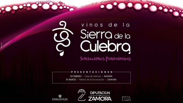 Cartel anunciador de la presentación de los Vinos de la Sierra de la Culebra