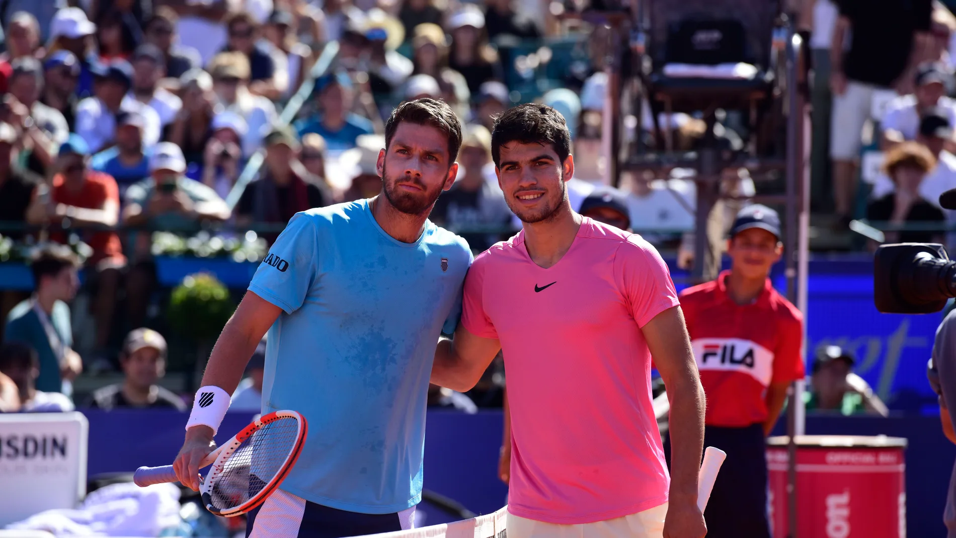 Carlos Alcaraz y Cameron Norrie, antes de la última final de Buenos Aires