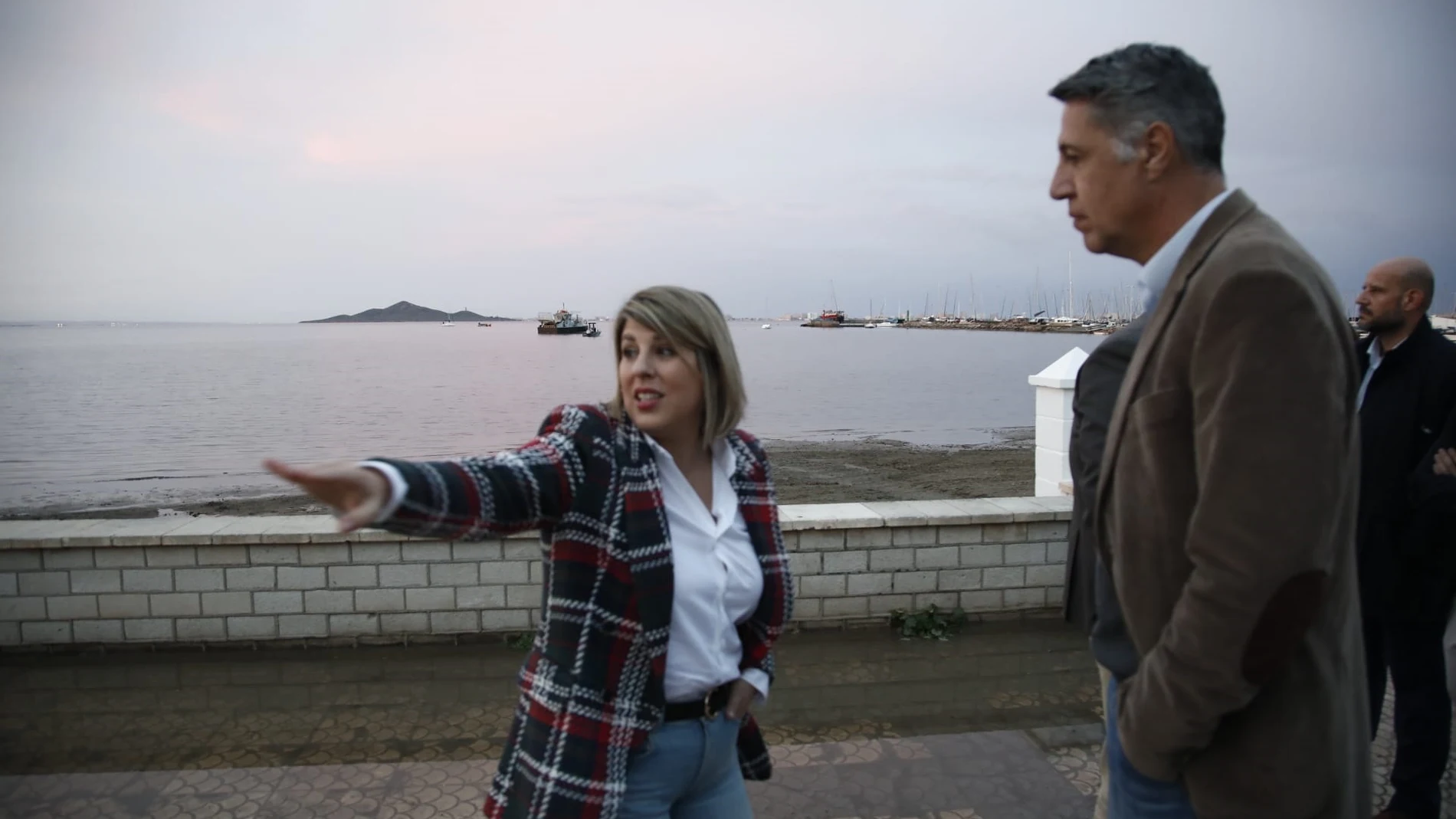 Noelia Arroyo con Xabier García Albiol en Los Nietos