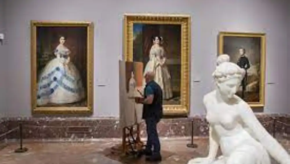 Copistas en el Museo del Prado
