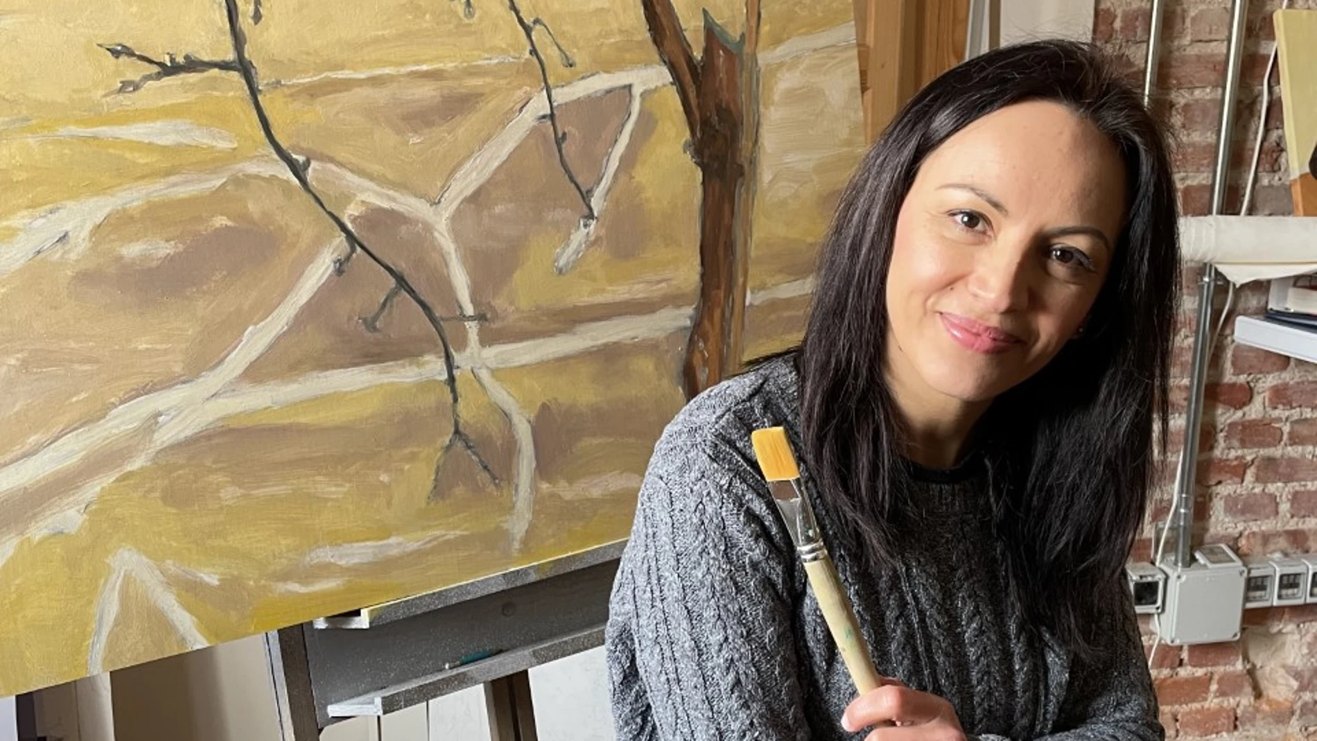 La artista Sandra Gamboa