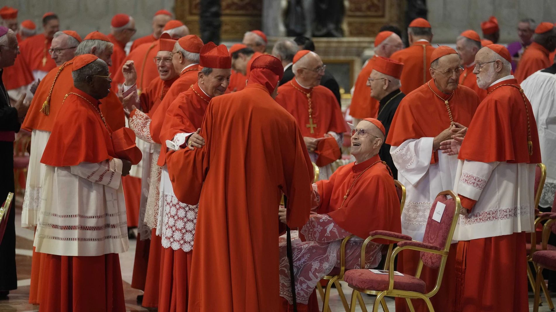 Un grupo de cardenales durante uno de los consistorios convocados por Francisco