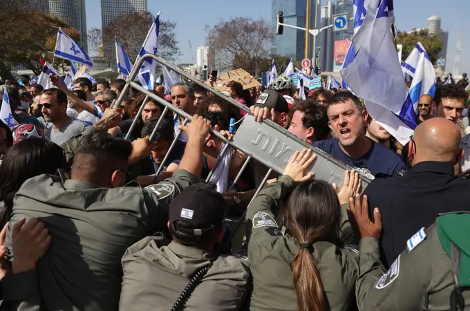 Violencia policial en Israel contra las protestas por la reforma judicial
