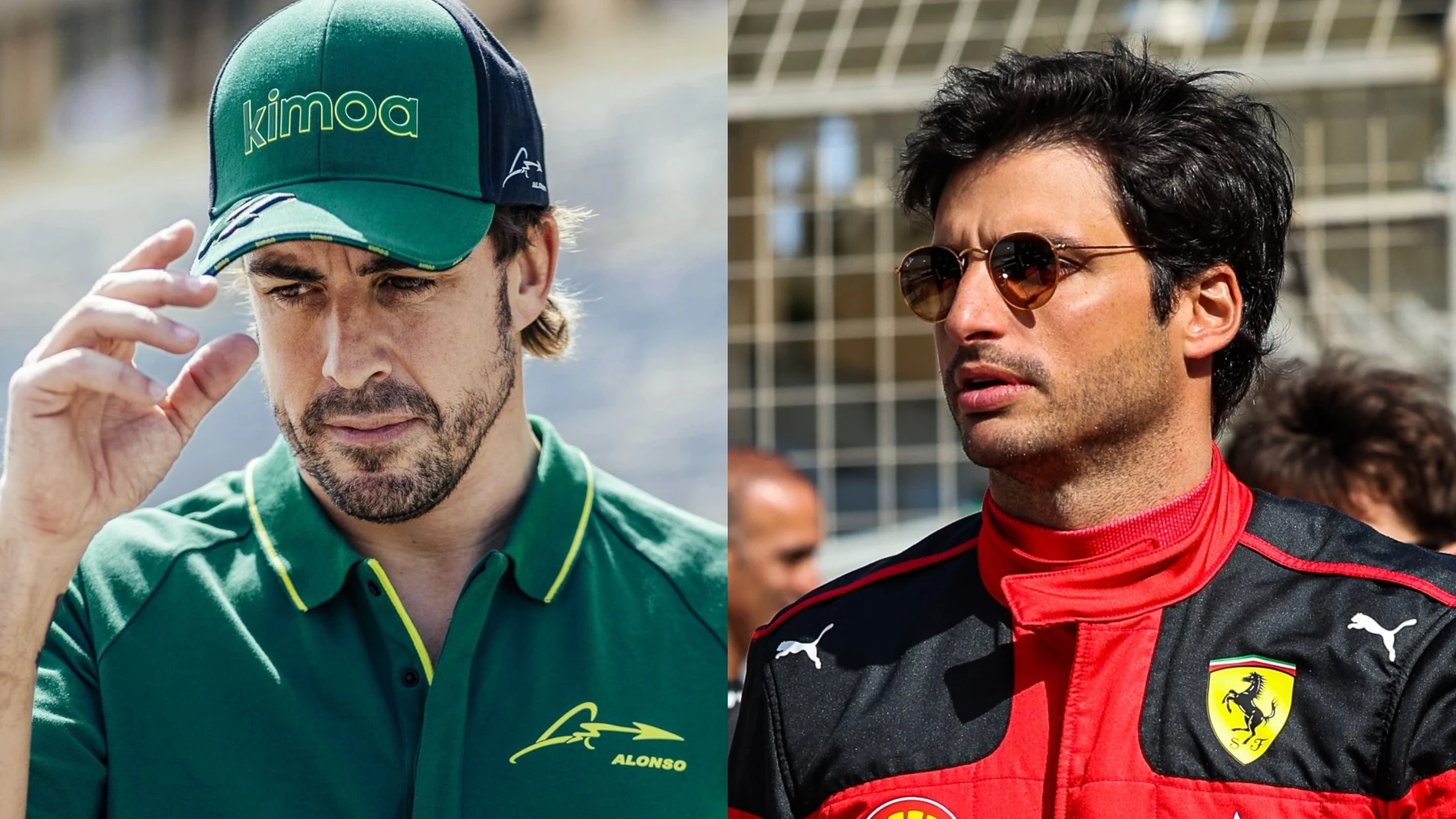 Los pilotos españoles de Fómrula 1 Fernando Alonso (Aston Martin) y Carlos Sainz (Ferrari).KIMOA / EUROPA PRESS / AFP701/03/2023 ONLY FOR USE IN SPAIN