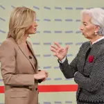 Un momento de la entrevista de Susanna Griso a Christine Lagarde