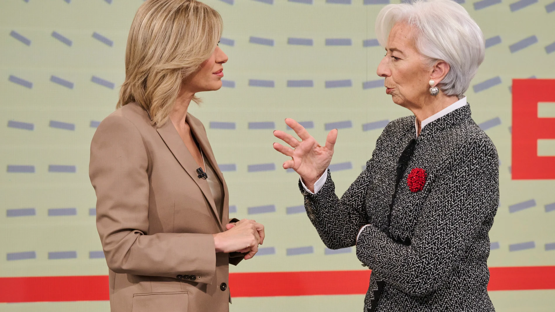 Un momento de la entrevista de Susanna Griso a Christine Lagarde