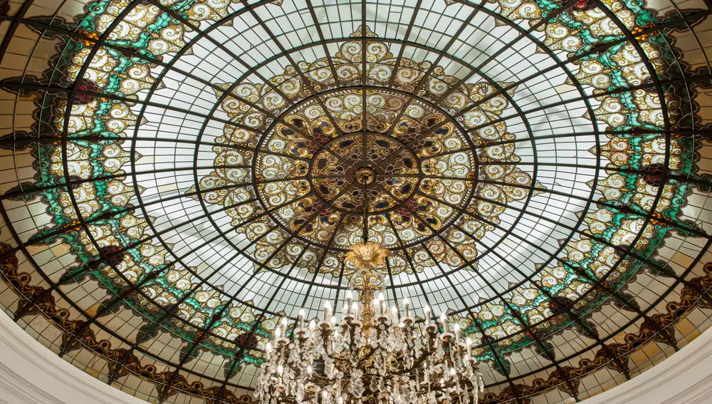 Gran cúpula del hotel, uno de los espacios más emblemáticos