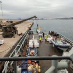 El buque auxiliar de la Armada Mar Caribe