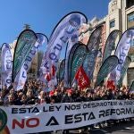 Manifestación contra la polémica reforma de la "Ley Mordaza" en Madrid