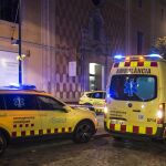 Ambulancias en la zona afectada 