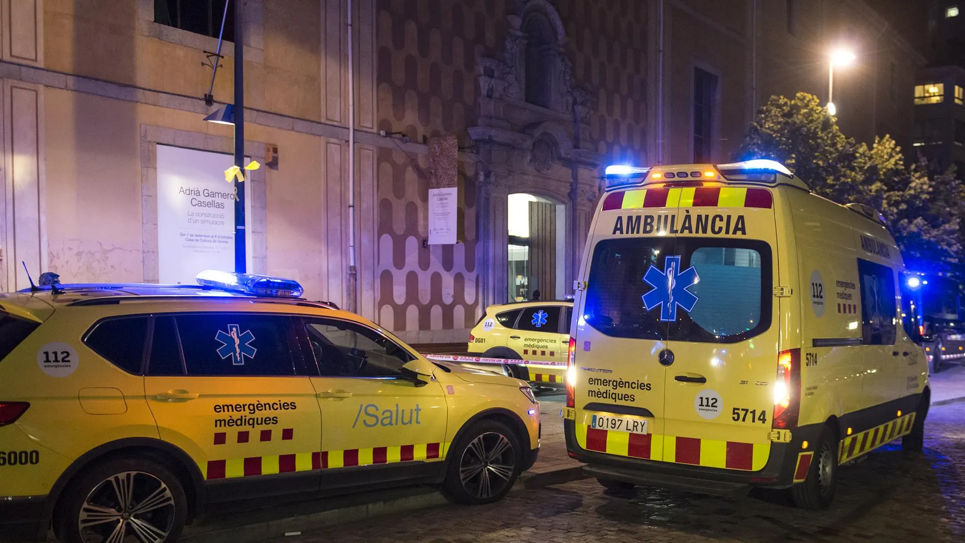 Ambulancias en la zona afectada