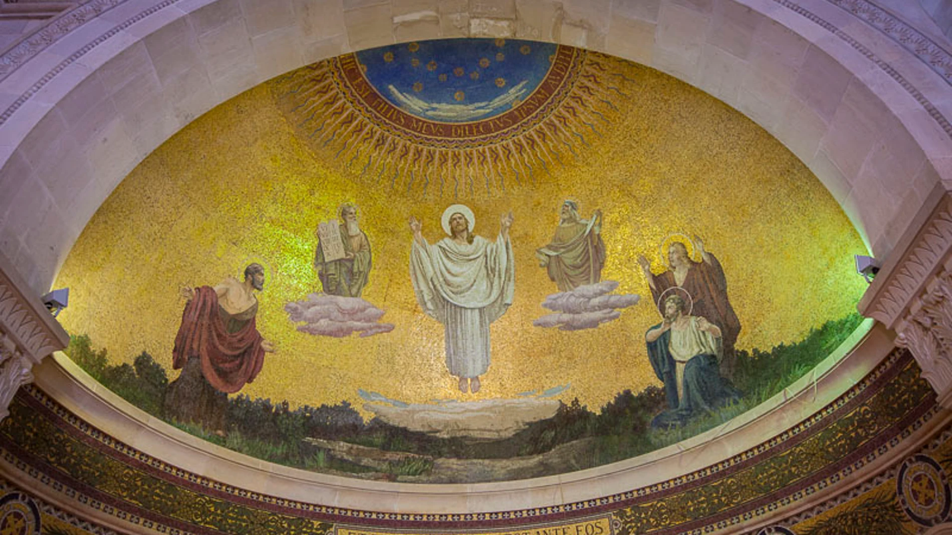 mosaico de la Basílica de la Transfiguración, en Israel
