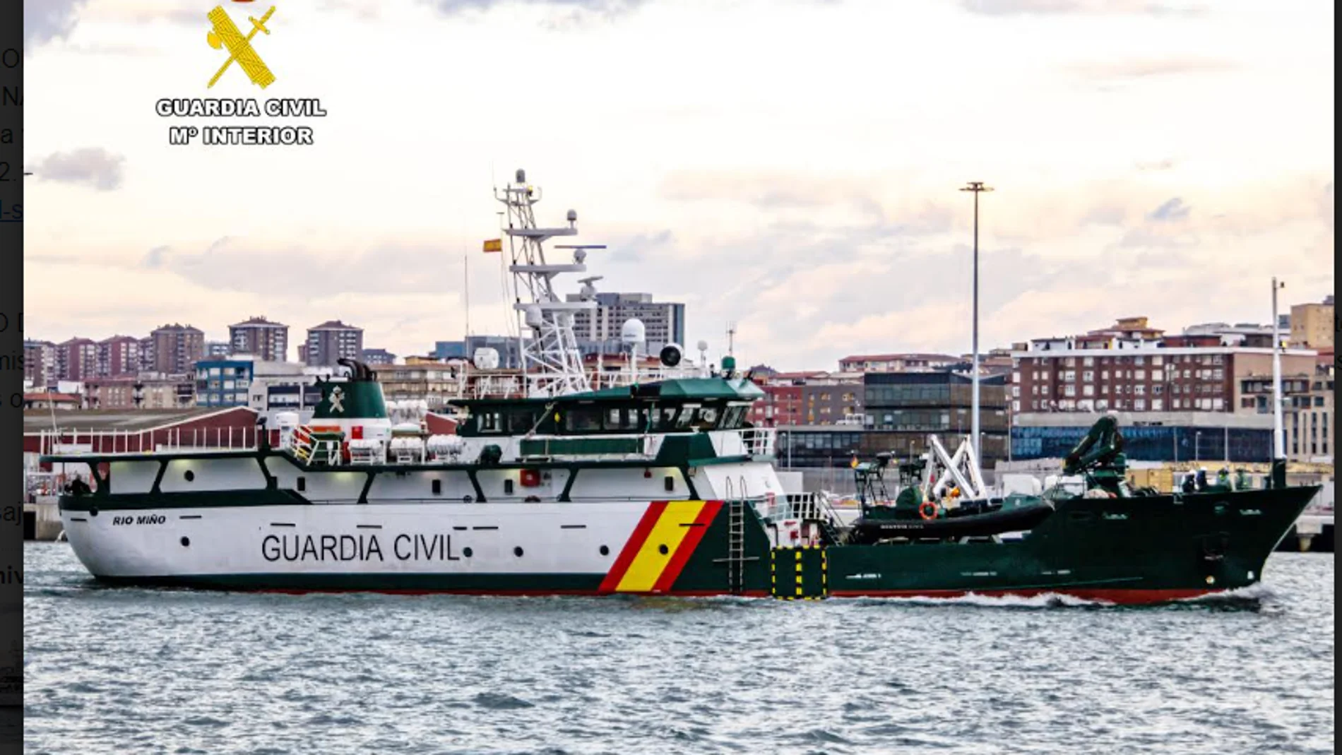El "Rio Miño", del Servicio Marítimo de la Guardia Civil 