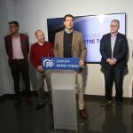 Ángel Ibáñez junto a Jesús María Prada y Ángel Ibáñez, en la reunión del Comité Provincial de Campaña del PP de Zamora