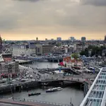 Vista aérea de Ámsterdam, Países Bajos.