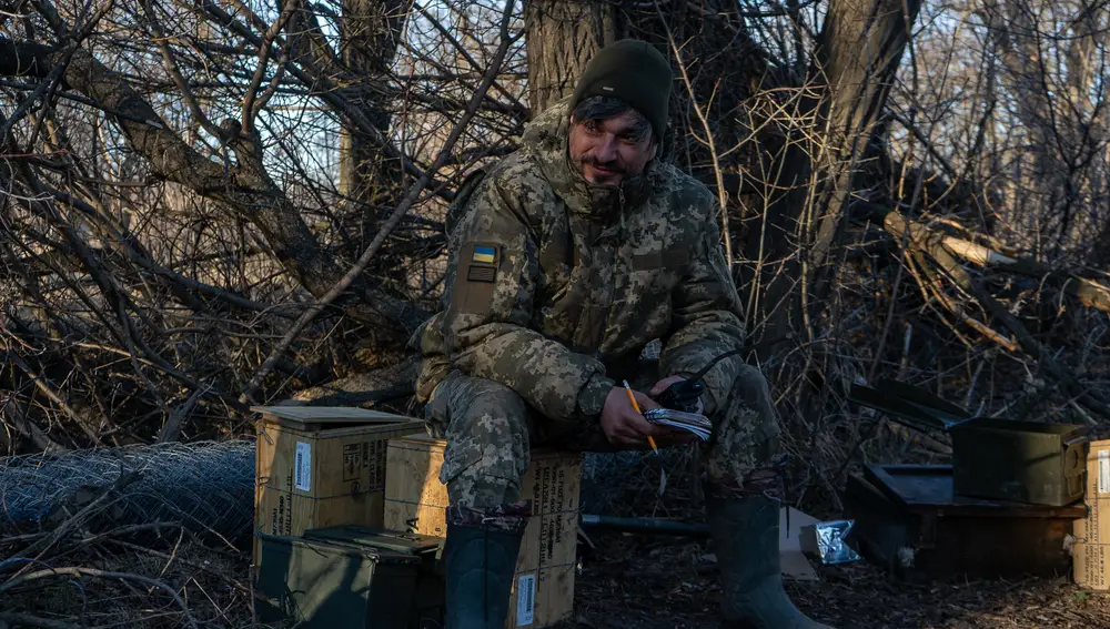 Vasily del destacamento Mirlo Negro del batallón 130 del Ejército ucraniano