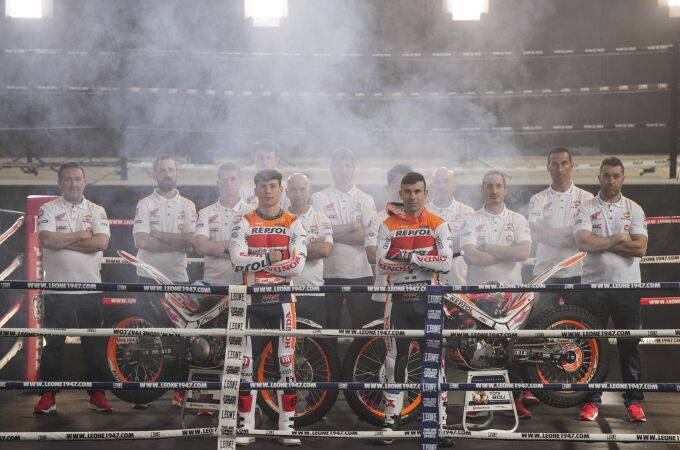 El equipo Repsol Honda se presentó en un cuadrilátero