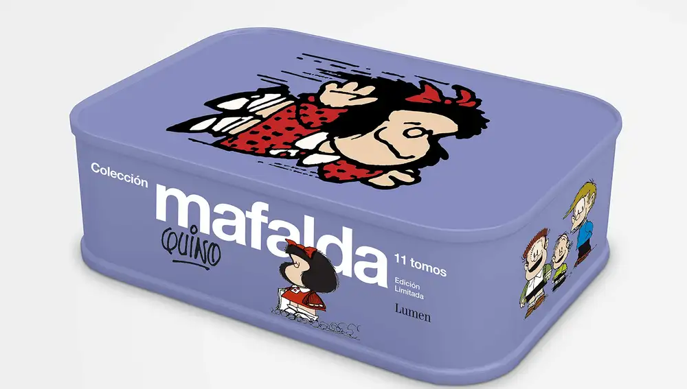 Caja con la Colección Mafalda de Quino