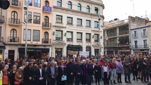 Concentración de protesta en Badalona