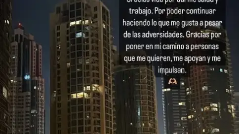 Mensaje de Joana Sanz en Instagram