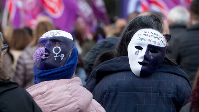 Manifestación en Madrid convocada por la Comisión 8M en Madrid el Día Internacional de la Mujer