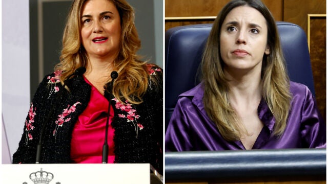 Carlota Corredera e Irene Montero en el Día Internacional de la Mujer