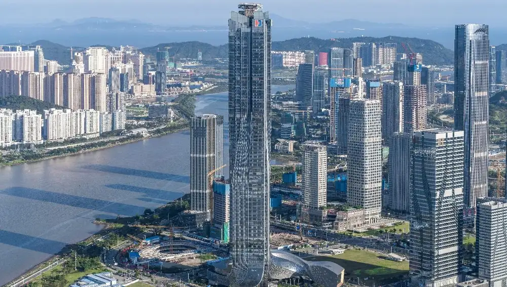 Centro Financiero Internacional Zhuhal Henqln en la provincia de Guangdong, sur de China. (Foto: Ding Junhao/Pueblo en Línea Digital)