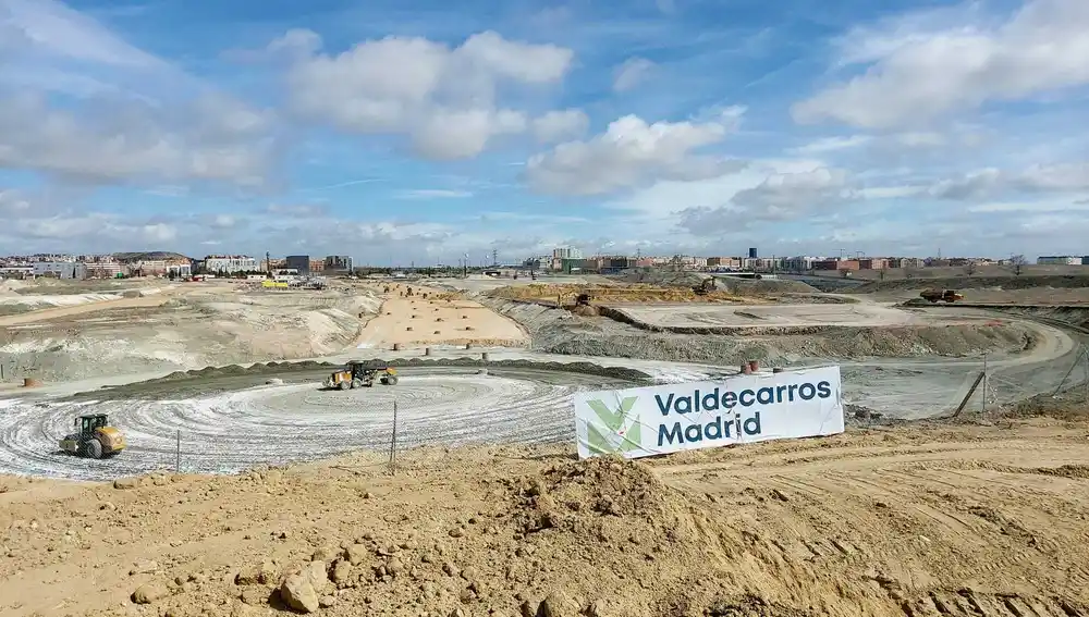 Las obras del proyecto urbanístico Valdecarros Madrid al sureste de la capital, pegado a La Gavia y al Ensanche de Vallecas.