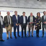 Mañueco junto a Rollán, Carnero, Vázquez, Polanco, Armisén, Maroto y De la Hoz